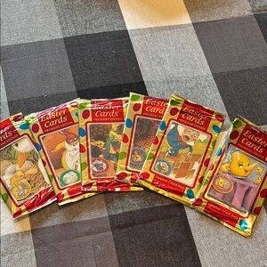 1995 Easter Cards Premiere Edition Pack Set of 6, 1opened others are unopened.